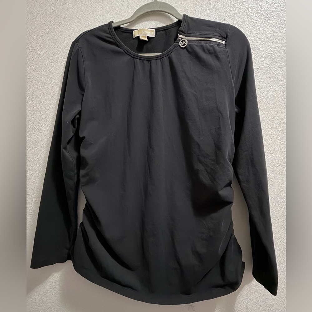 Michael Kors black maternity long sleeve shirt